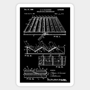 solar cell assemblies patent, solar cell engineer, solar cell patent, Renewable Energy Blueprint, Green Energy Poster Solar Power Technician, Engineer Gift Magnet